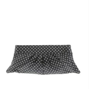 Laura Merkin black and silver polka dot clutch handbag